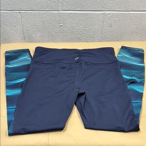 Gap fit Navy Blue and Teal patterned  Leggings​​​​